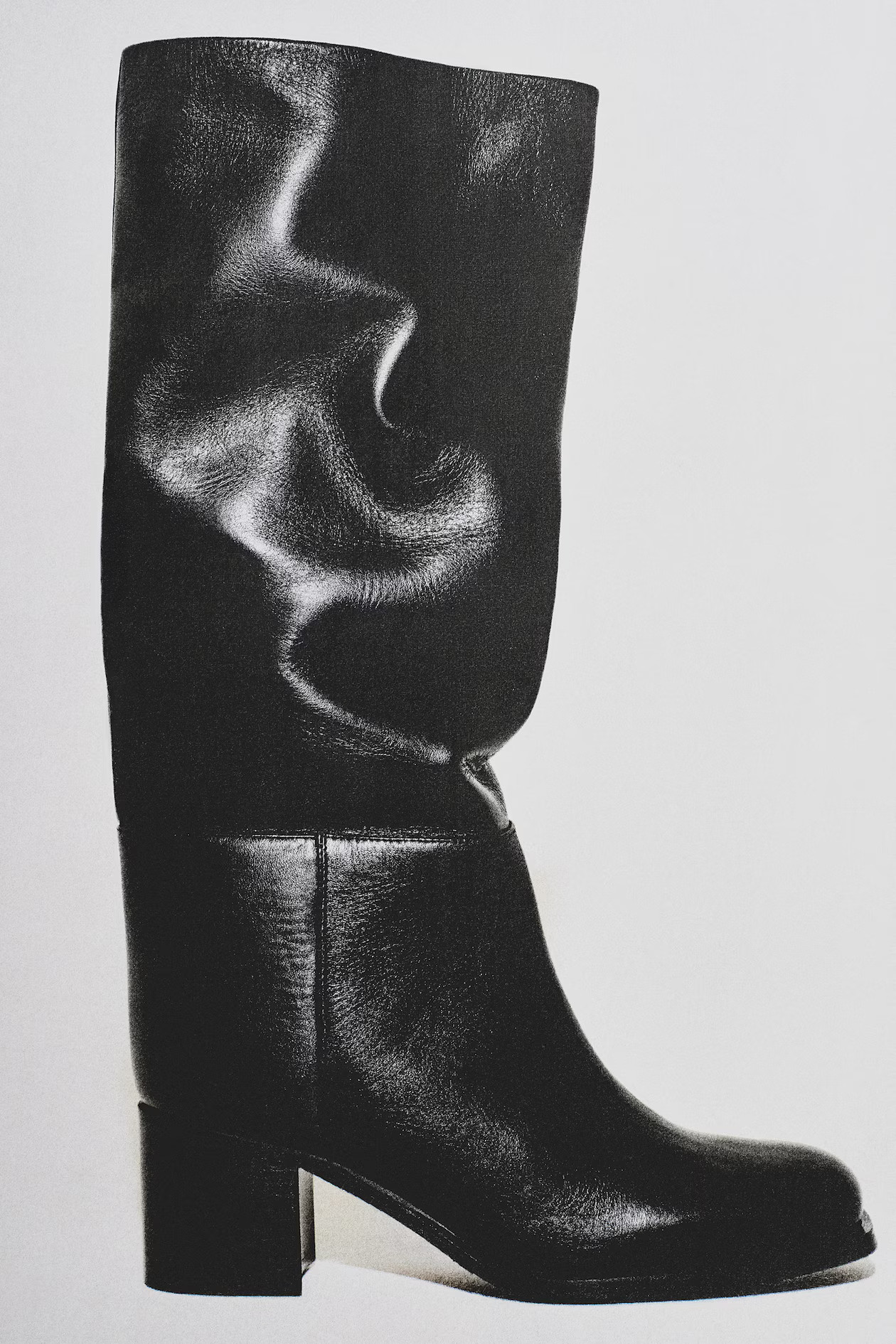 HEELED LEATHER KNEE BOOTS - BLACK | COS US | COS (US)