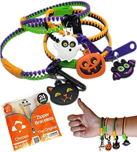 UpBrands Halloween Party Favor for Kids Zipper Bracelets Bulk Set, Kit for Birthday, Goodie Bags ... | Amazon (US)