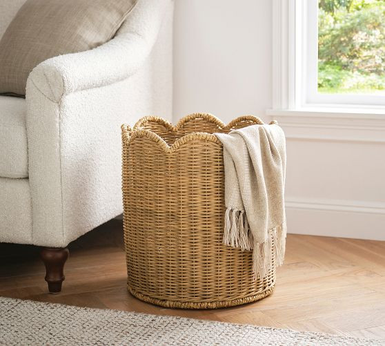 Marseille Scalloped Baskets | Pottery Barn (US)