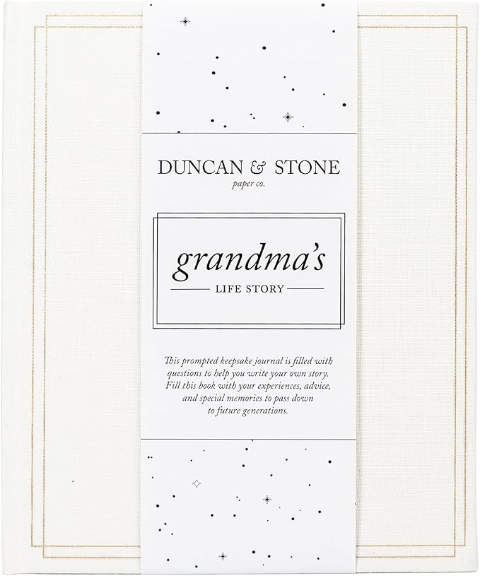 DUNCAN & STONE PAPER CO. 85 Page Grandma Life Story Journal - Linen Bound Grandma's Life Story Bo... | Amazon (US)