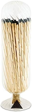 Skeem Design Helix Fireplace Glass Match Cloche with Striker - Black Tipped Matches - 120 Large M... | Amazon (US)