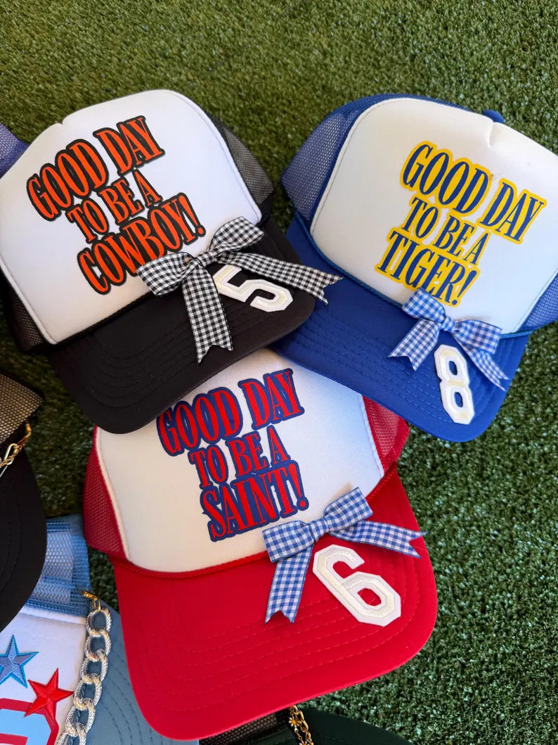 Happy Stack Game Day Trucker Hat, Custom Game Day Trucker Hat, Trucker Hat, Patch Trucker Hat, Fo... | Etsy (US)