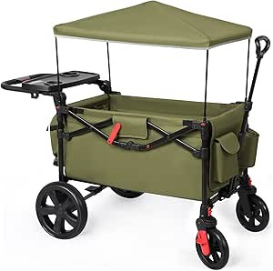EVER ADVANCED Foldable Wagons for Two Kids & Cargo, Collapsible Folding Wagon Stroller with Adjus... | Amazon (US)