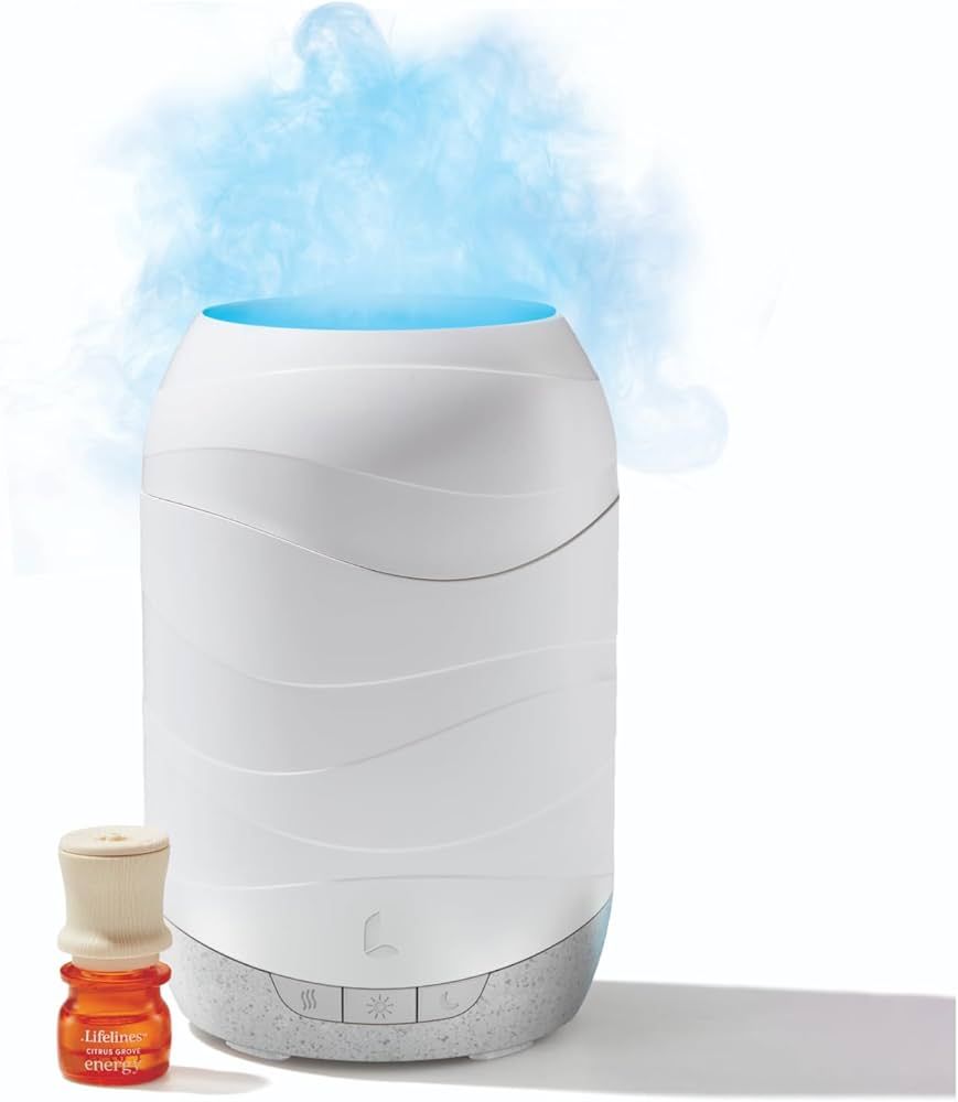 200 ML Waves Ultrasonic Essential Oil Diffuser - Features Cascading Mist & Colored Lights - Essen... | Amazon (US)