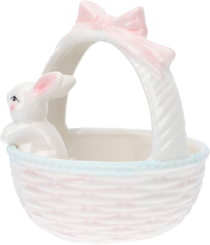 Ipetboom Easter Basket Figurine 1Pc, Easter Party Tableware Ceramic Bowl Easter Egg Basket Table ... | Amazon (CA)