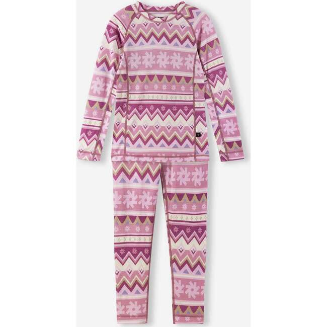 Reima | Taitoa Wool base layer set, Grey (Pink, Size 10Y) | Maisonette | Maisonette