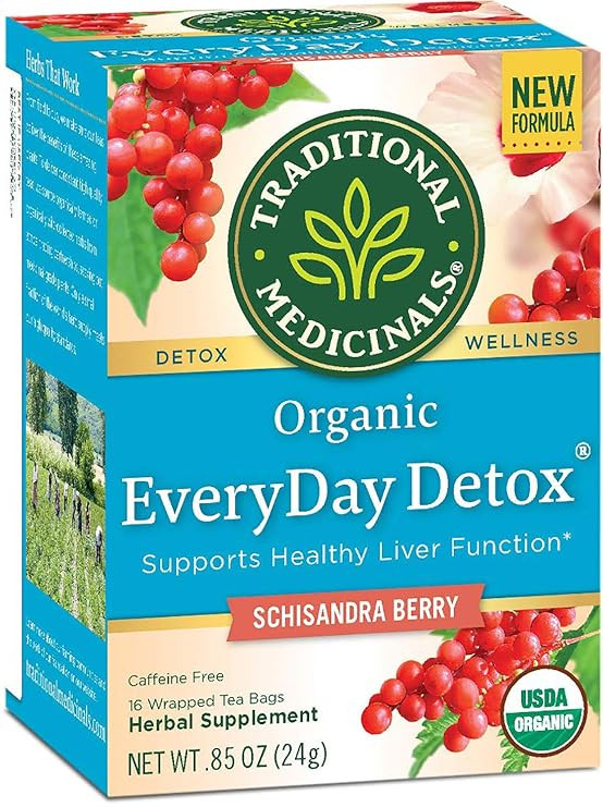 Traditional Medicinals Organic EveryDay Detox Schisandra Berry Herbal Tea, Supports Healthy Liver... | Amazon (US)