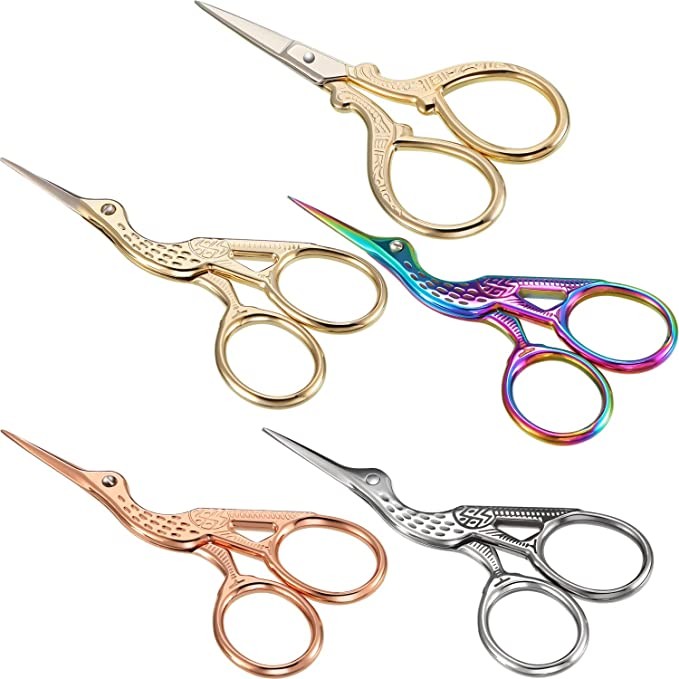 5 Pieces Stainless Steel Tip Classic Stork Scissors Crane Design 3.6 Inch Sewing Dressmaker Sciss... | Amazon (US)