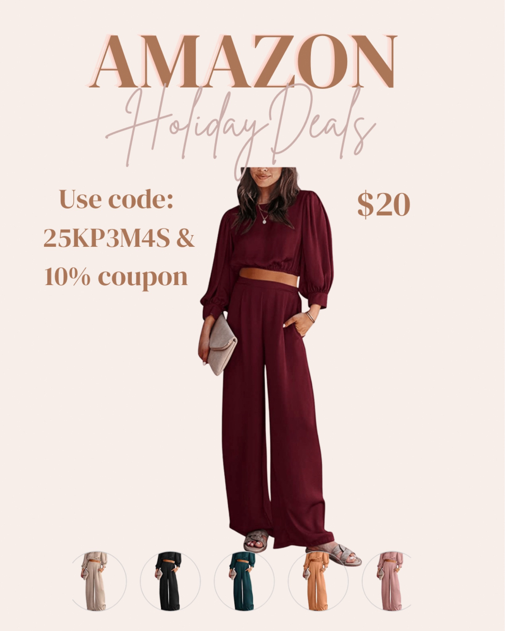 2 piece satin set on Amazon deal use code: 25KP3M4S






Gifts for her, holiday outfit, Amazon fashion #ltkfind #ltkholidaystyle

#LTKHoliday #LTKsalealert #LTKGiftGuide