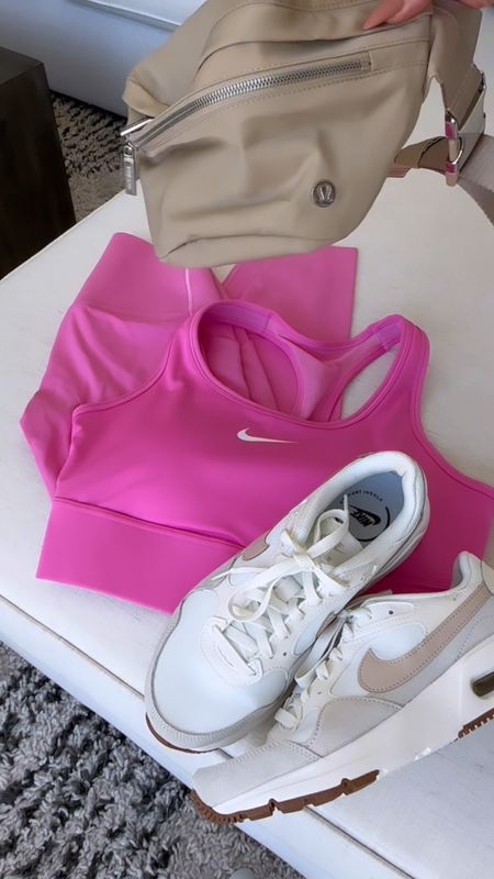 The perfect summer pink! This Nike set is an instant mood lifter.
Sz med sports bra, xs leggings
Love with these Sneakers tts, however I wore it to Pilates last week with a little tank and my go to Gucci slides 



#LTKShoeCrush #LTKFitness #LTKActive