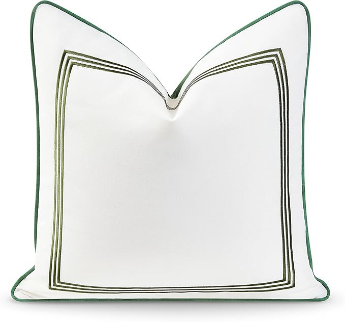 Hofdeco Premium Coastal Patio Indoor Outdoor Pillow Cover Only, 20"x20" Water Resistant for Backy... | Amazon (US)