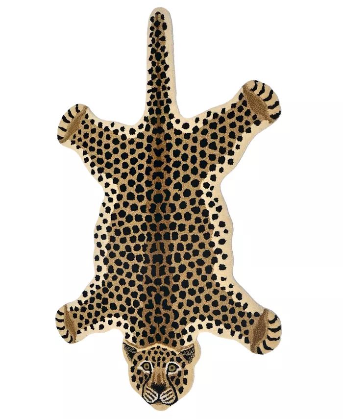 KM Home Safari Cheetah 3' x 5' Novelty Area Rug & Reviews - Rugs - Macy's | Macys (US)