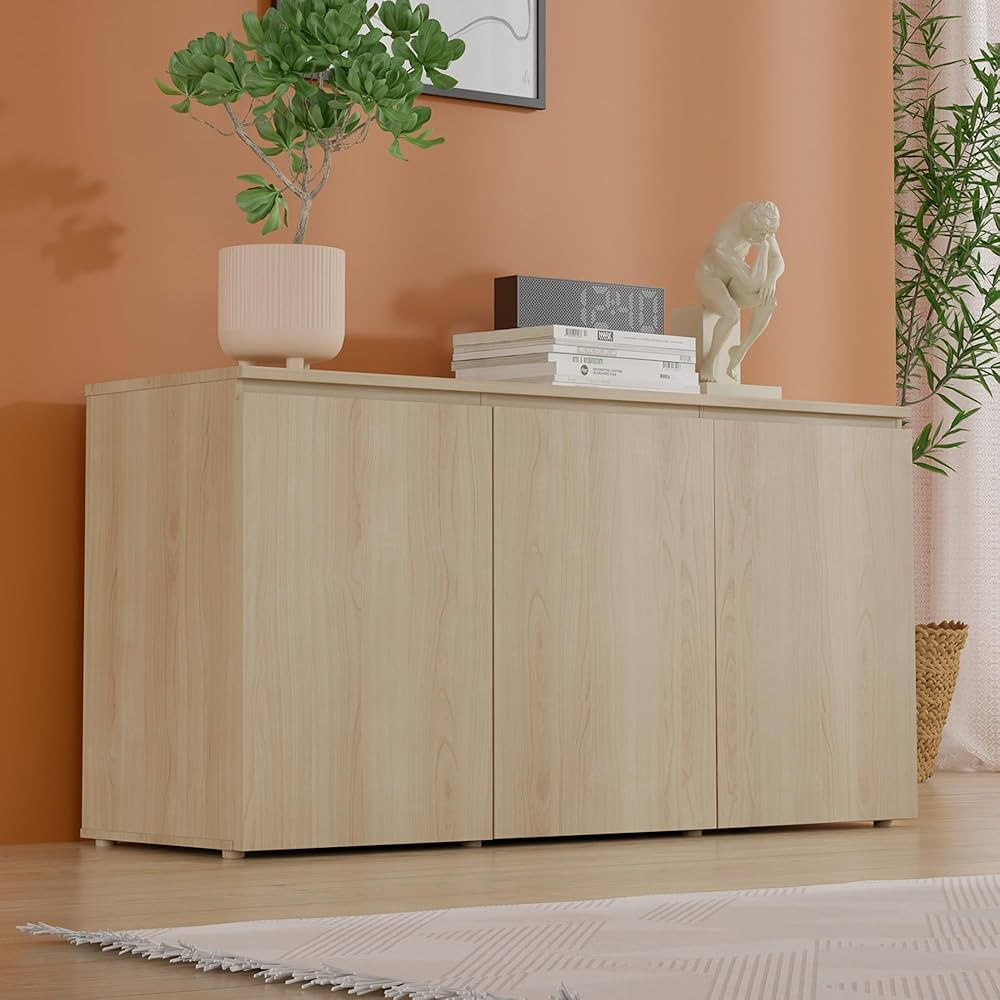 Cozy Castle Buffet Cabinet with Storage, Coffee Bar Cabinet with 3 Doors and Adjustable Shelf, Ki... | Amazon (US)