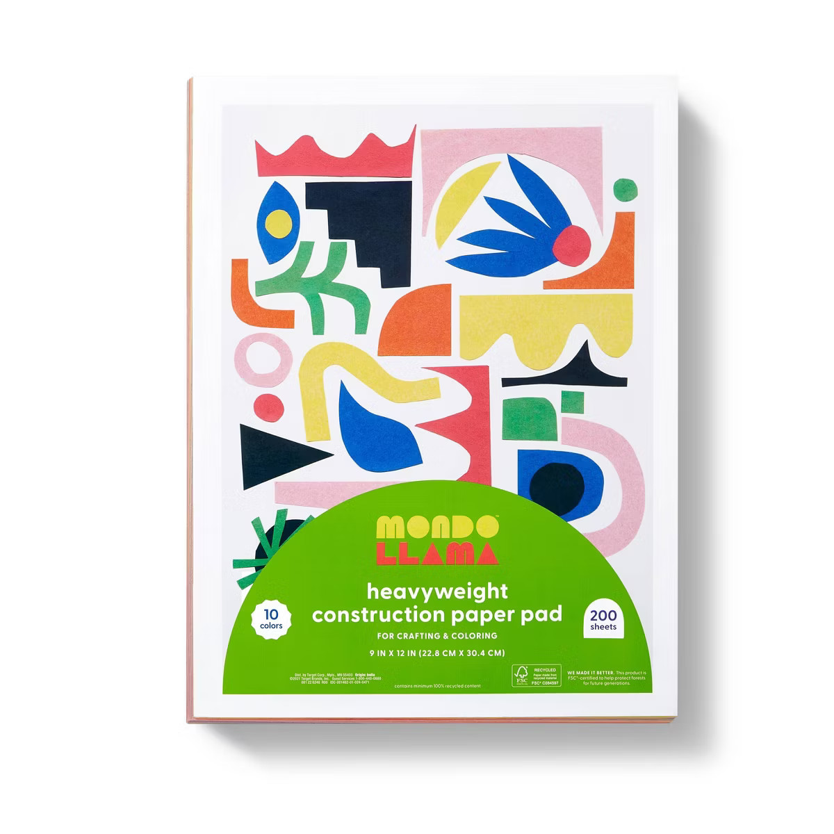 9"x12" Construction Paper - Mondo Llama™: 200 Sheets, Uncoated, Art & Stationery Basics | Target