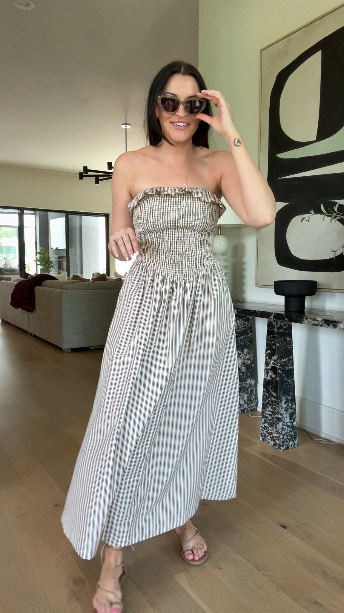 How cute is this smocked dress?! I’m in a S, Tall. AFTIA saves you an extra 15% 

#LTKgrwm #LTKSaleAlert #LTKMothersDay