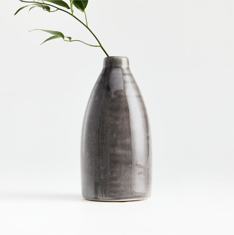 Patine Grey Bud Vase + Reviews | Crate and Barrel | Crate & Barrel