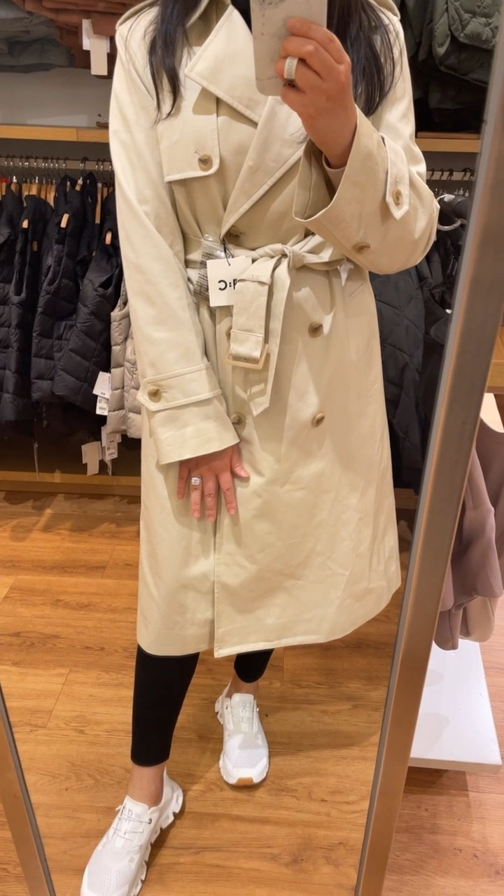 This trench coat is now on sale for $99.90. It has a relaxed fit (note: I have a vest on underneath). I would need size XXS (unfortunately sold out) since XS is very loose and boxy on me. The black color is prone to showing lint. Available in khaki, dark green and black. 

I'm 5' 2.5" and 115 pounds.

#LTKFindsUnder100 #LTKWorkwear #LTKOver40