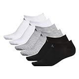 adidas Women's Superlite No Show Socks (6-Pair), Black/Light Heather Grey/White/Onix/Light Onix, Med | Amazon (US)