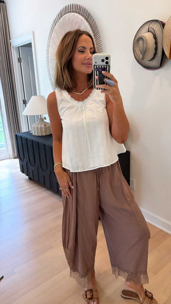 amazon too and bottoms. i sized down in the top and i’m wearing my normal medium in the pants.

#LTKootd #LTKSaleAlert #LTKBeauty