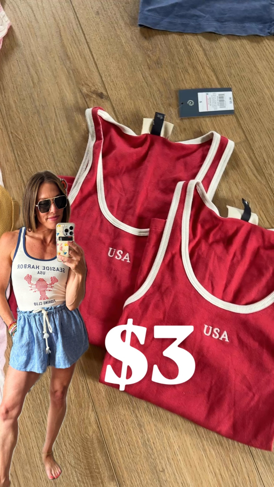 $3 Americana tanks!!! 🇺🇸