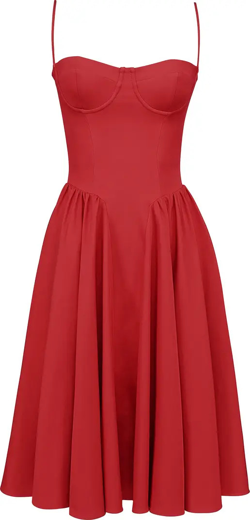 HOUSE OF CB Samaria Fit & Flare Midi Cocktail Dress | Nordstrom | Nordstrom