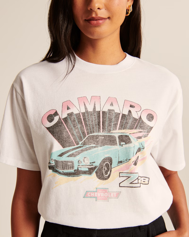 Oversized Boyfriend Camaro Graphic Tee | Abercrombie & Fitch (US)
