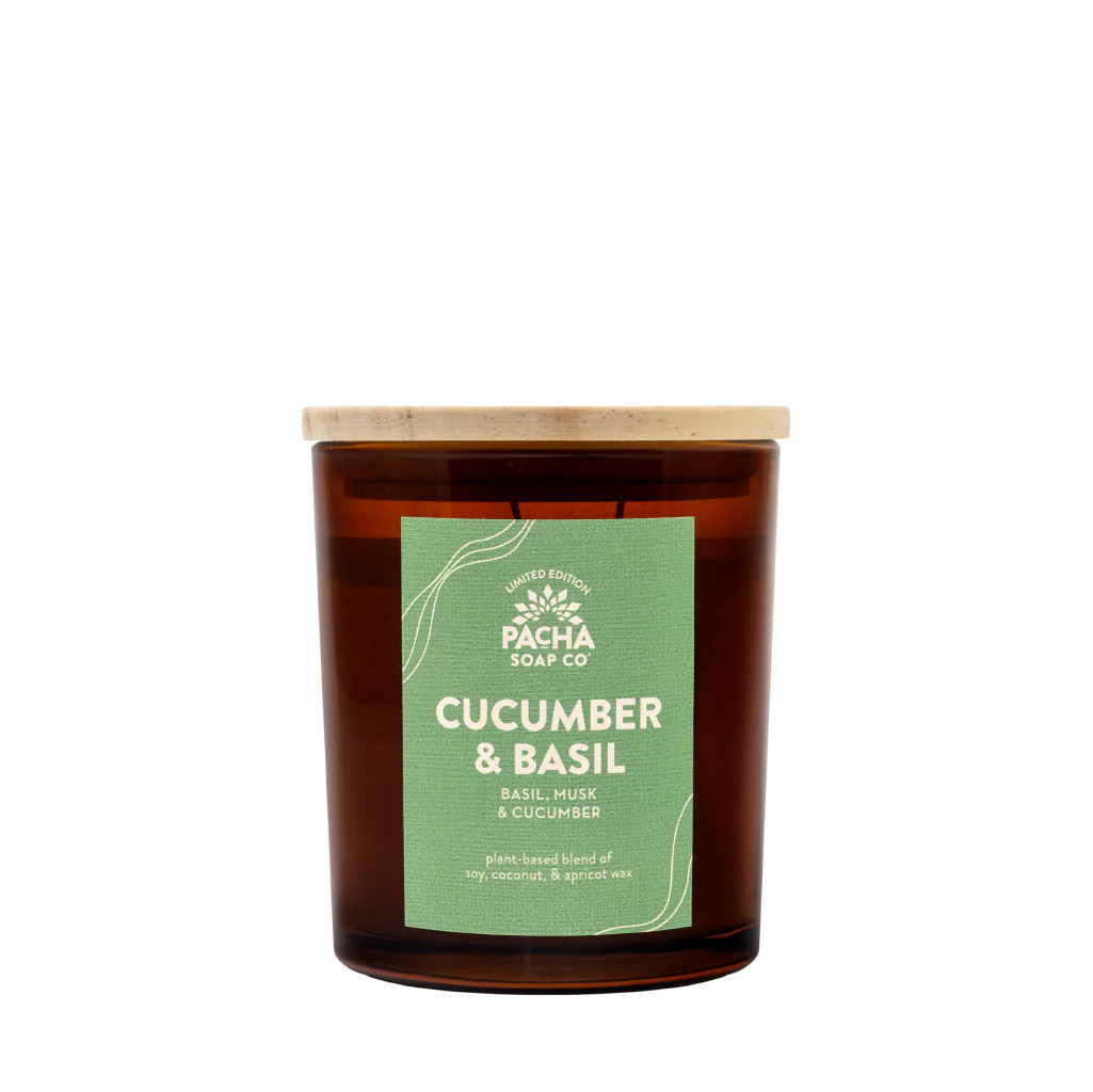 Cucumber & Basil Candle | Pacha Soap Co.