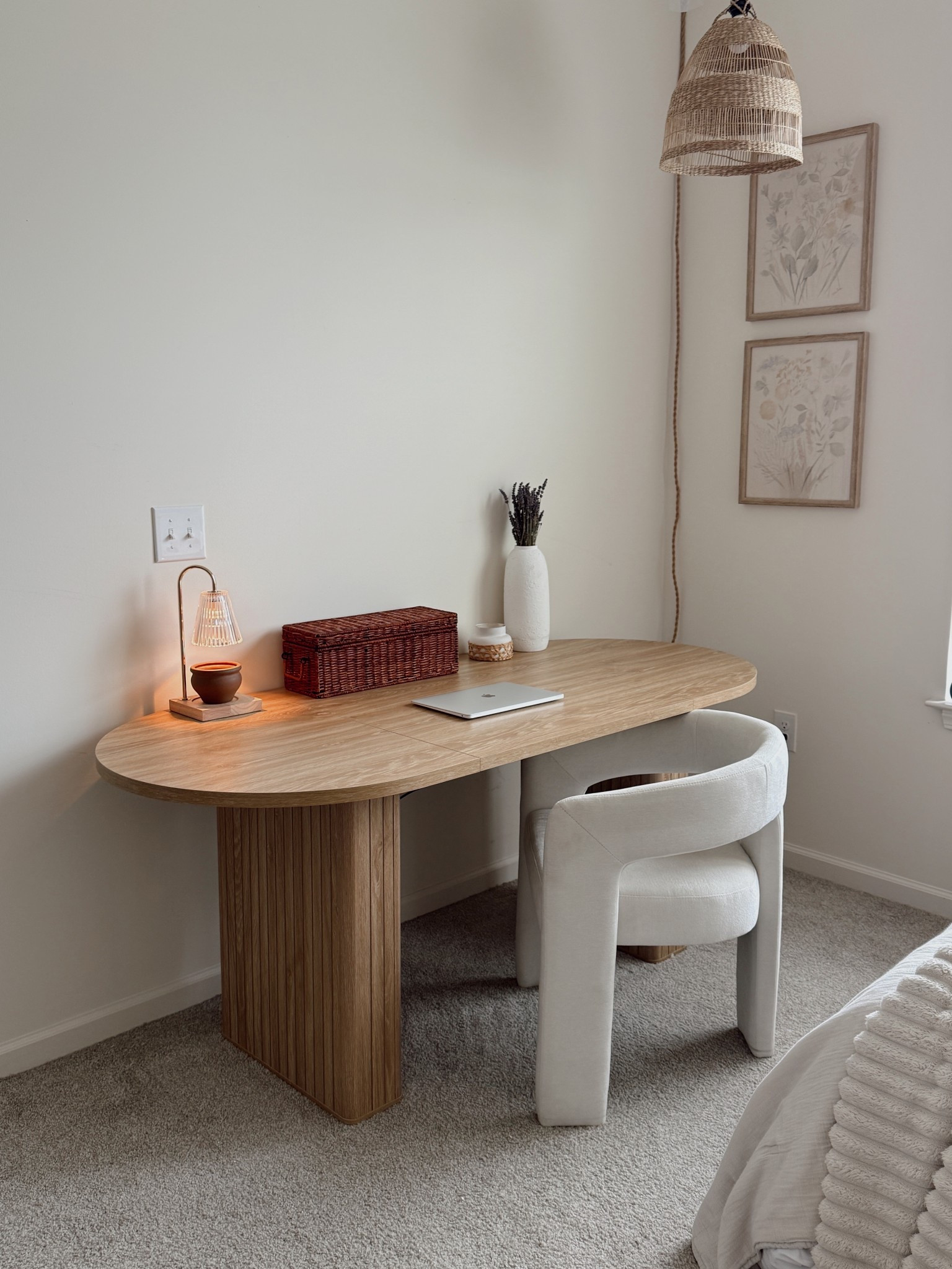 my cozy + simple work from home office space 💻🤍🎧✨

#LTKFindsUnder100 #LTKHome