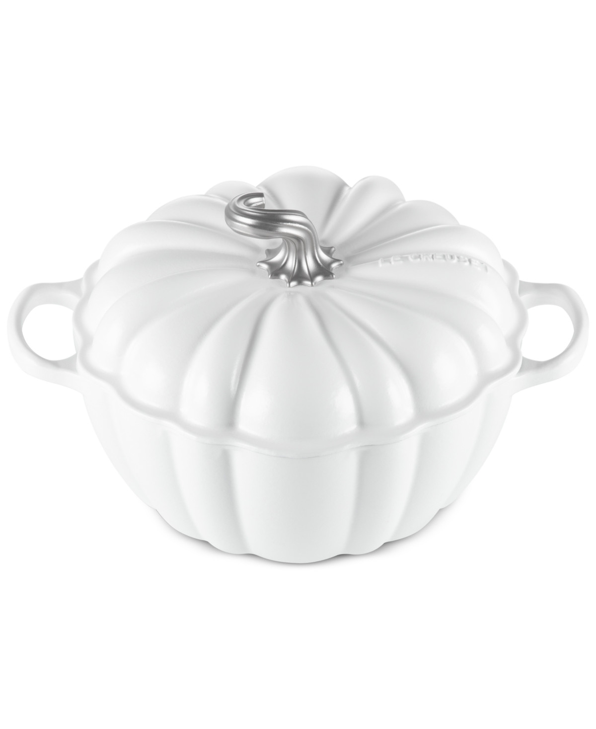 Le Creuset Enameled Cast Iron Signature 4 Qt. Pumpkin Dutch Oven with Lid - White | Macy's