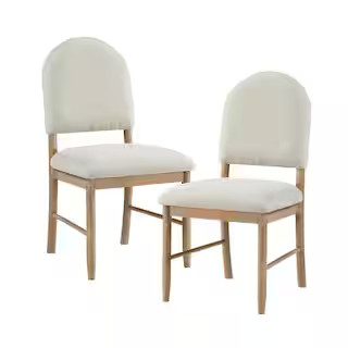 Alburgh Beige Textured Fabric Dining Room Side Chair (Set of 2) | The Home Depot