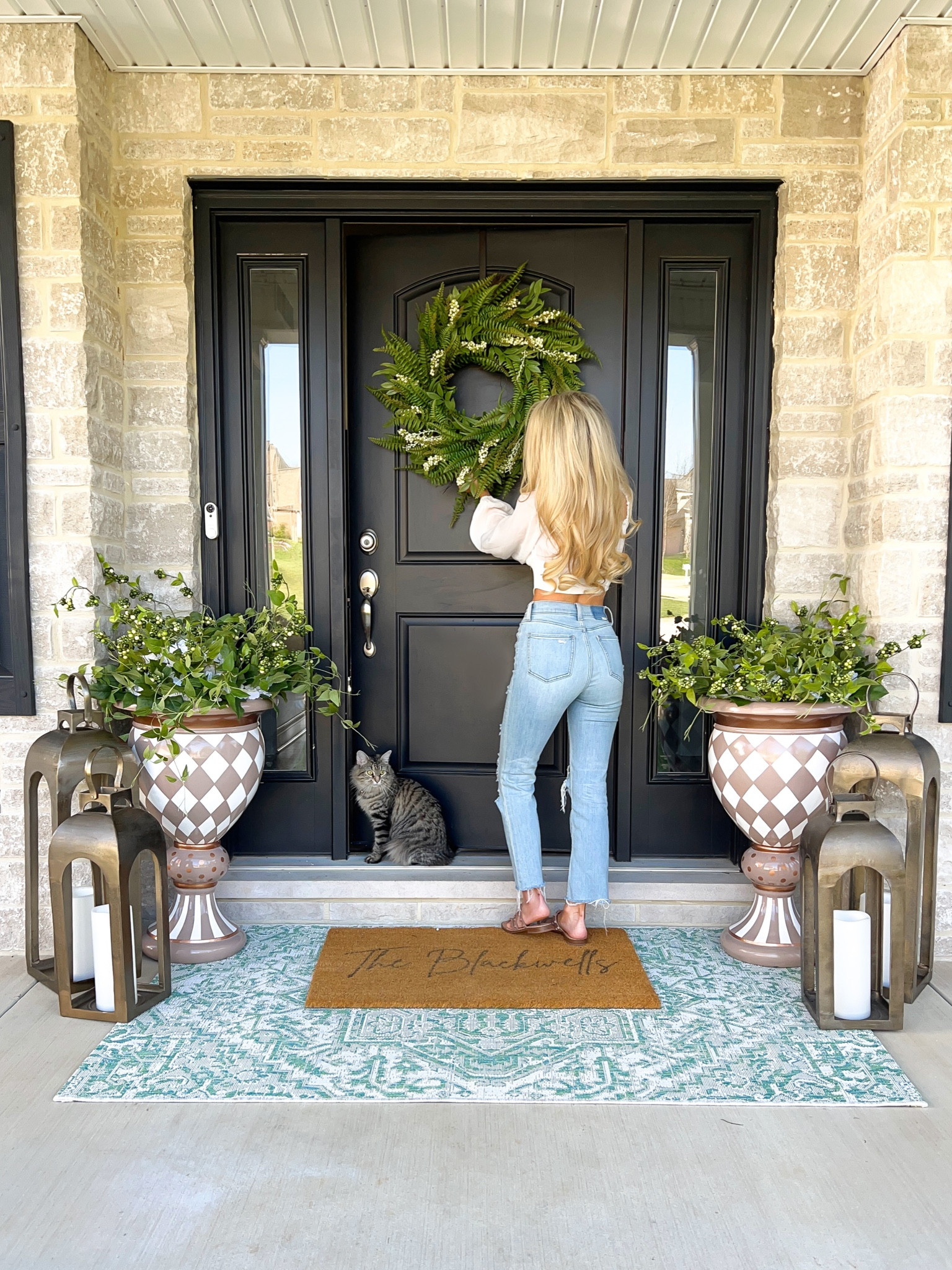 Zara Painted Pedestal Planter curated on LTK