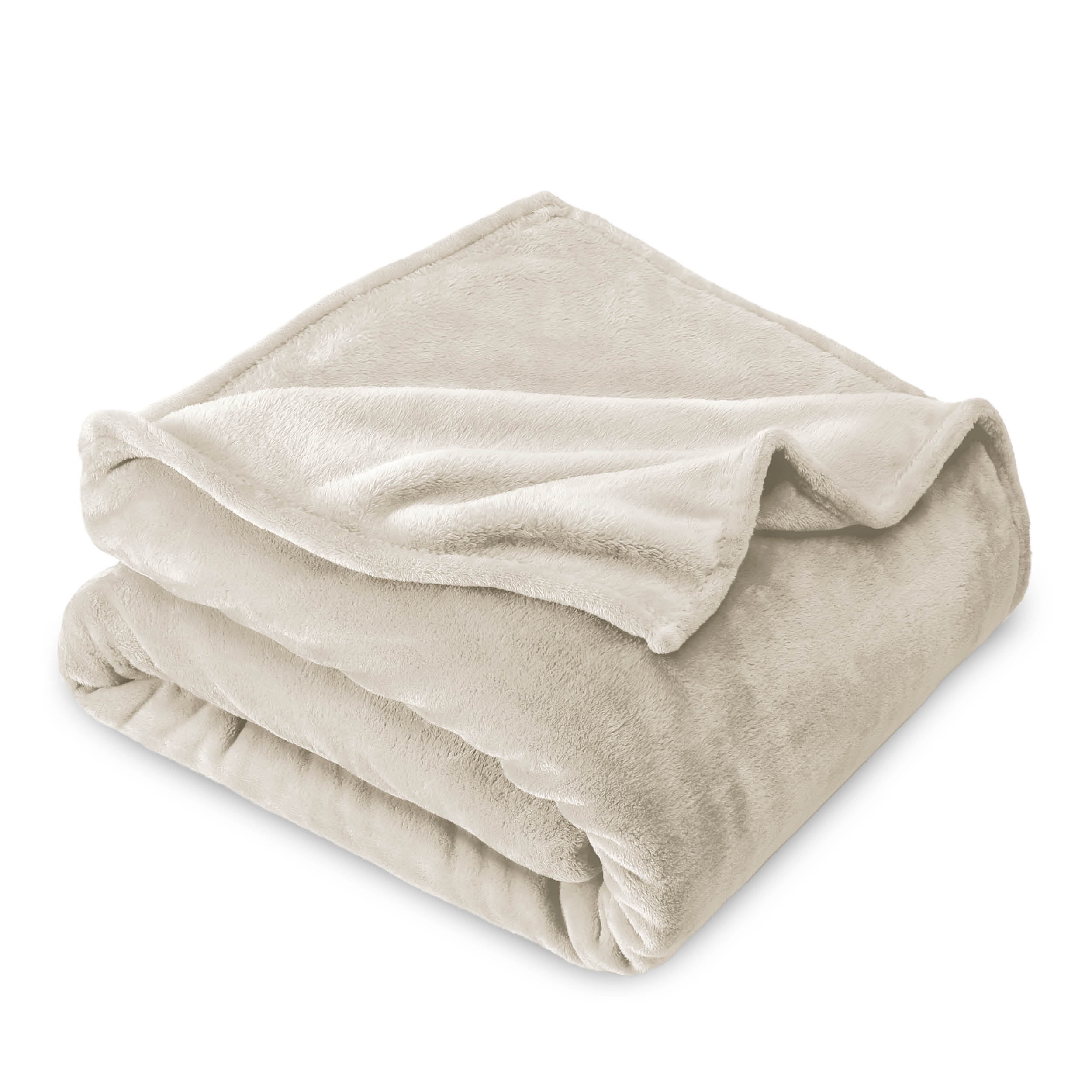 Bare Home Microplush Fleece Blanket, Plush, Ultra Soft, Full/Queen, Oyster | Walmart (US)