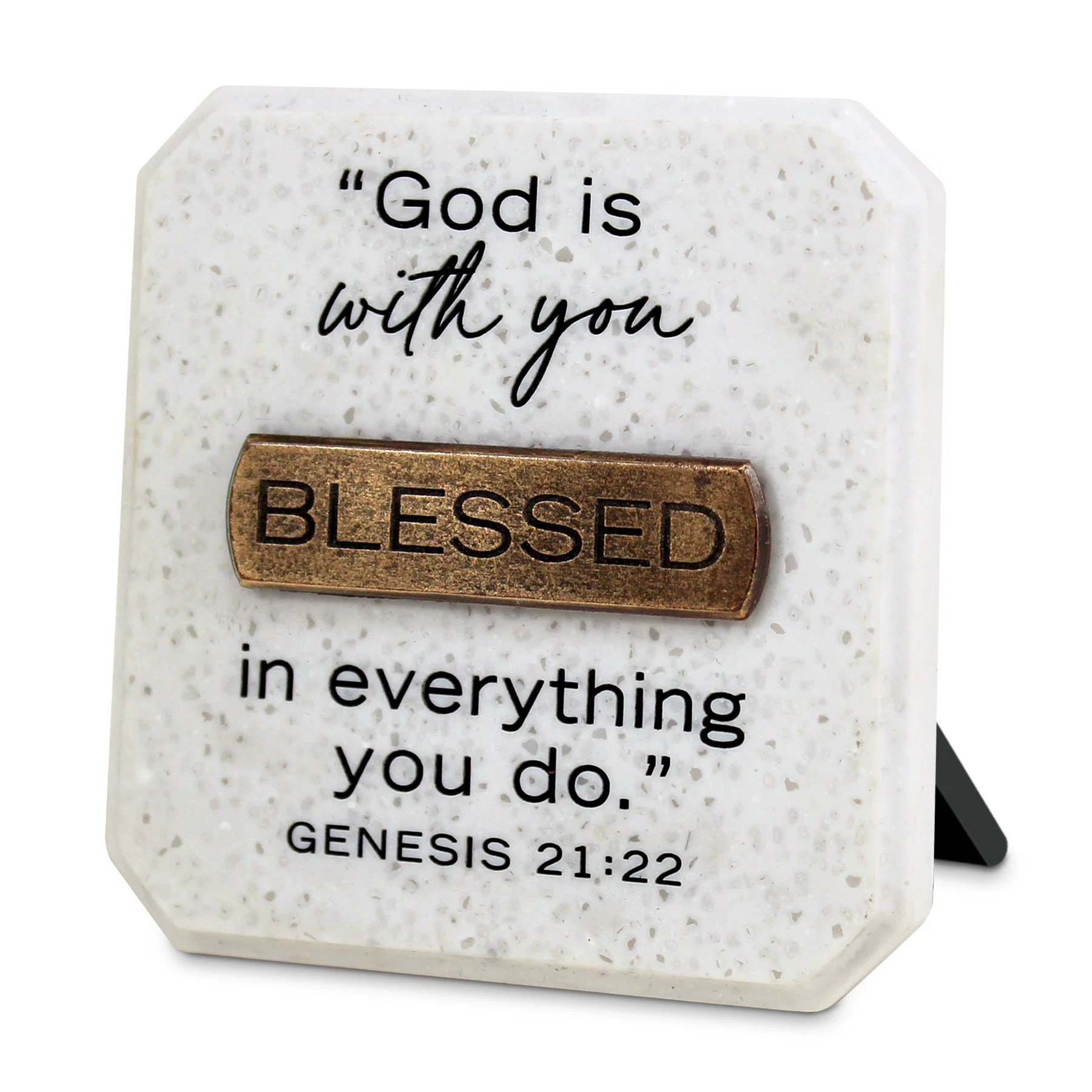 Tabletop Plaque Blessed Copper-Accent Cast Stone | Wayfair North America
