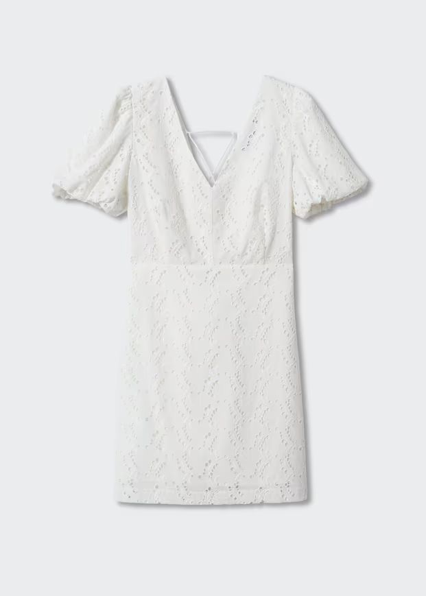 Cotton cross back dress -  Women | Mango USA | MANGO (US)