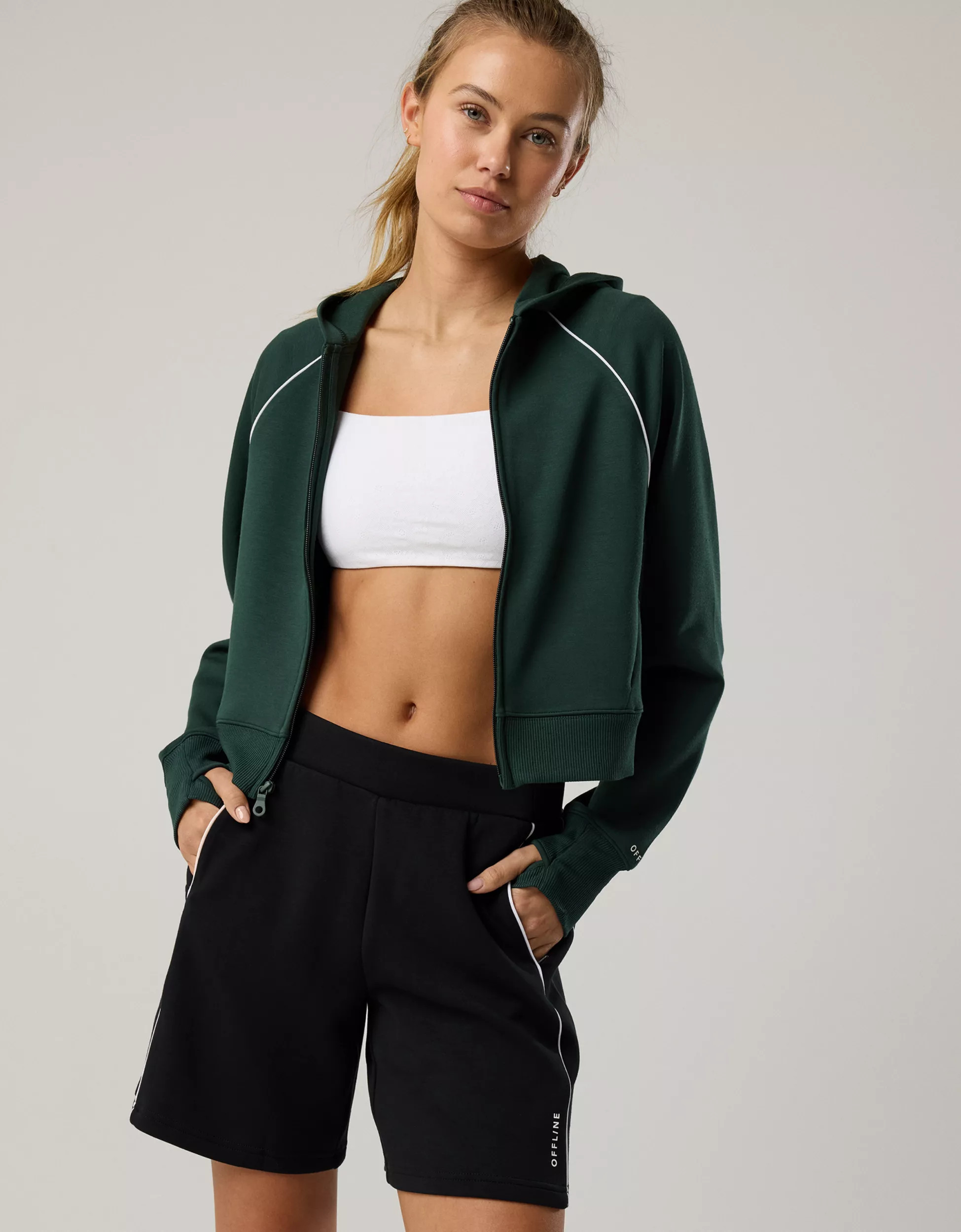 OFFLINE By Aerie ChillUp Full Zip Sweatshirt | American Eagle Outfitters (US & CA)