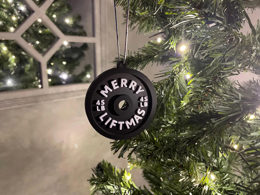 3D Merry Liftmas Christmas Tree Ornament! Great Stocking Stuffer Gift Idea for Weightlifters Cros... | Etsy (US)