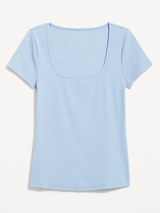 Fitted Square-Neck T-Shirt | Old Navy (US)