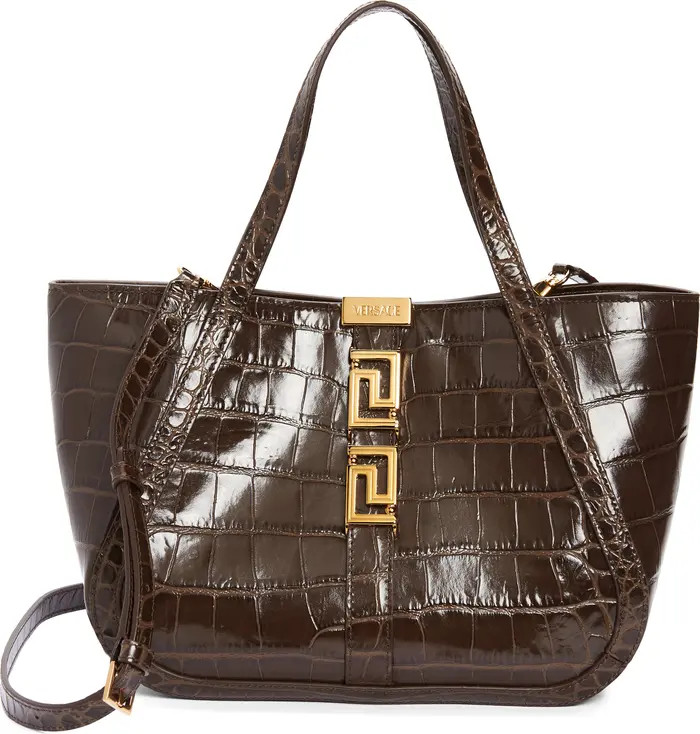 Small Greca Croc Embossed Tote | Nordstrom