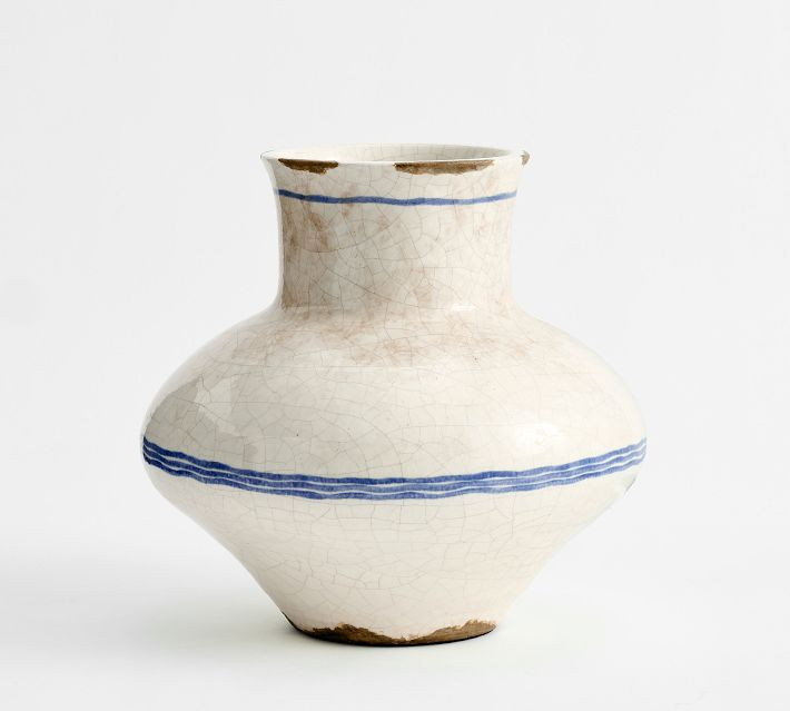 Ceramic Striped Vase | Pottery Barn (US)