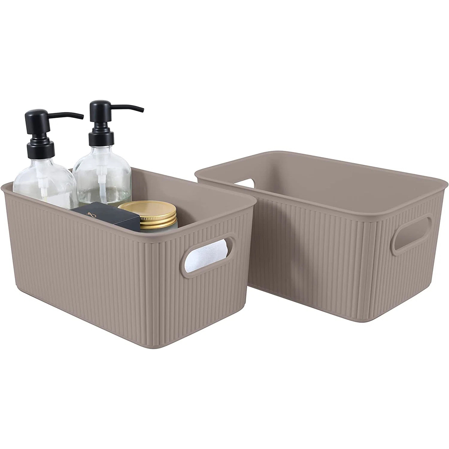 Plastic Ribbed Storage Baskets | Wayfair North America
