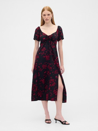 Puff Sleeve Midi Dress | Gap Factory