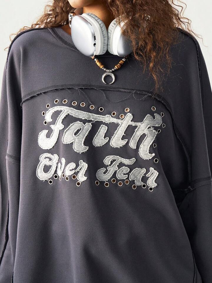 Faith over fear crewneck | SHEIN