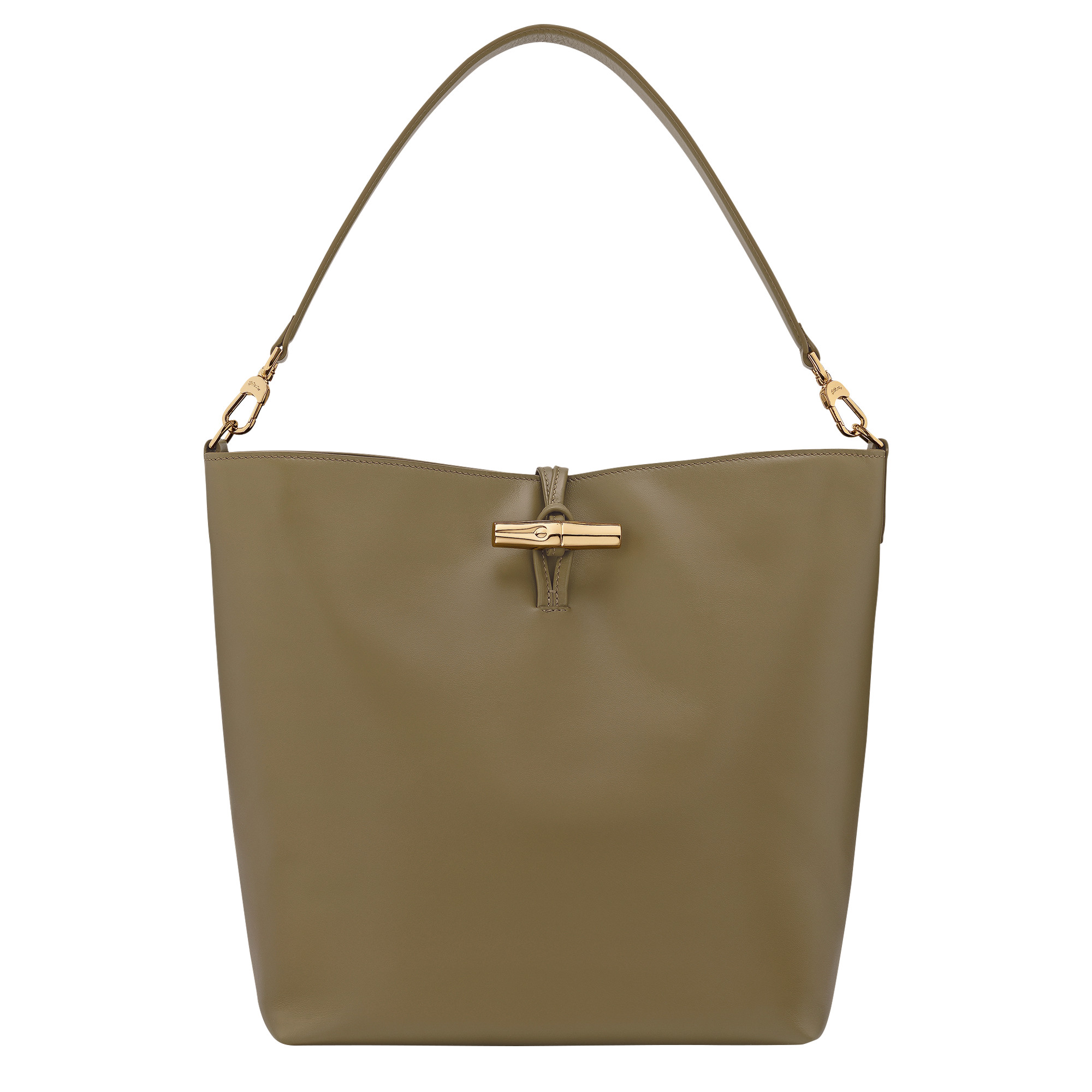 Le Roseau M Hobo bag Olive - Leather | Longchamp US | Longchamp