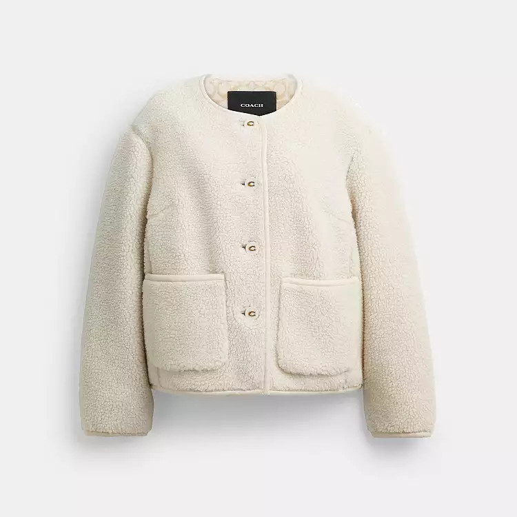 Short Sherpa Cardi Jacket | Coach Outlet US
