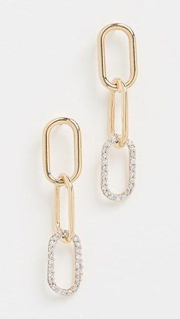 10k Diamond Linked Up Earrings | Shopbop