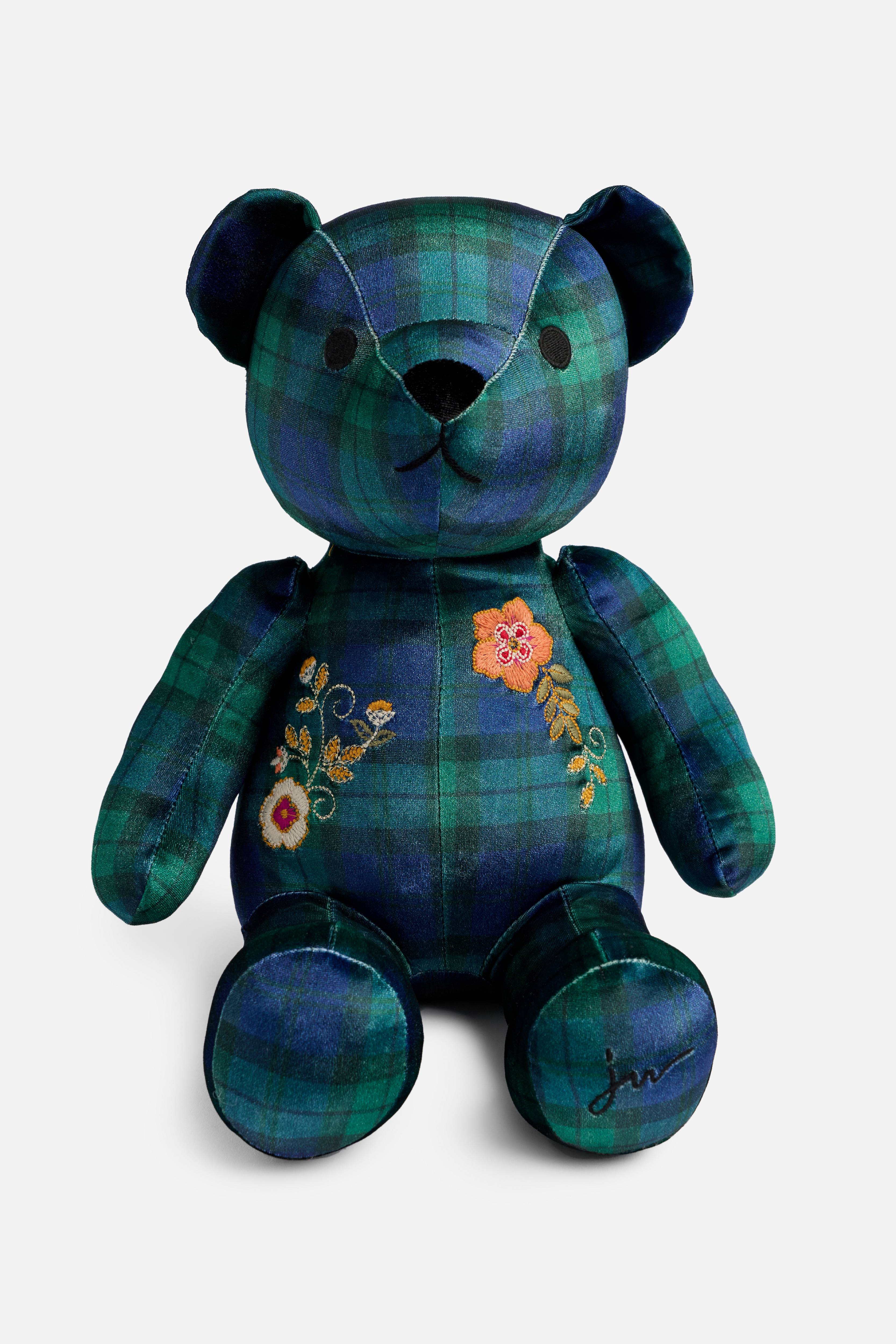 MINGO PLAID EMBROIDERED VELVET BEAR
                                
                            ... | Johnny Was