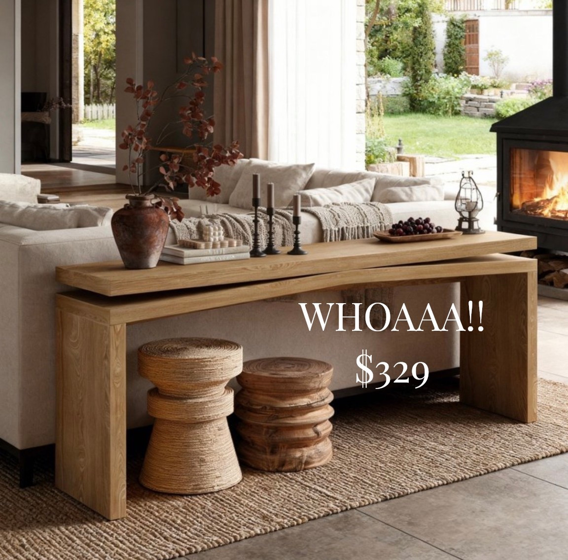 The designer version of this console went viral last year and  is over $1000! This is such a great look for less!
Console table, designer lookalike, west elm inspired

#LTKSaleAlert #LTKHome