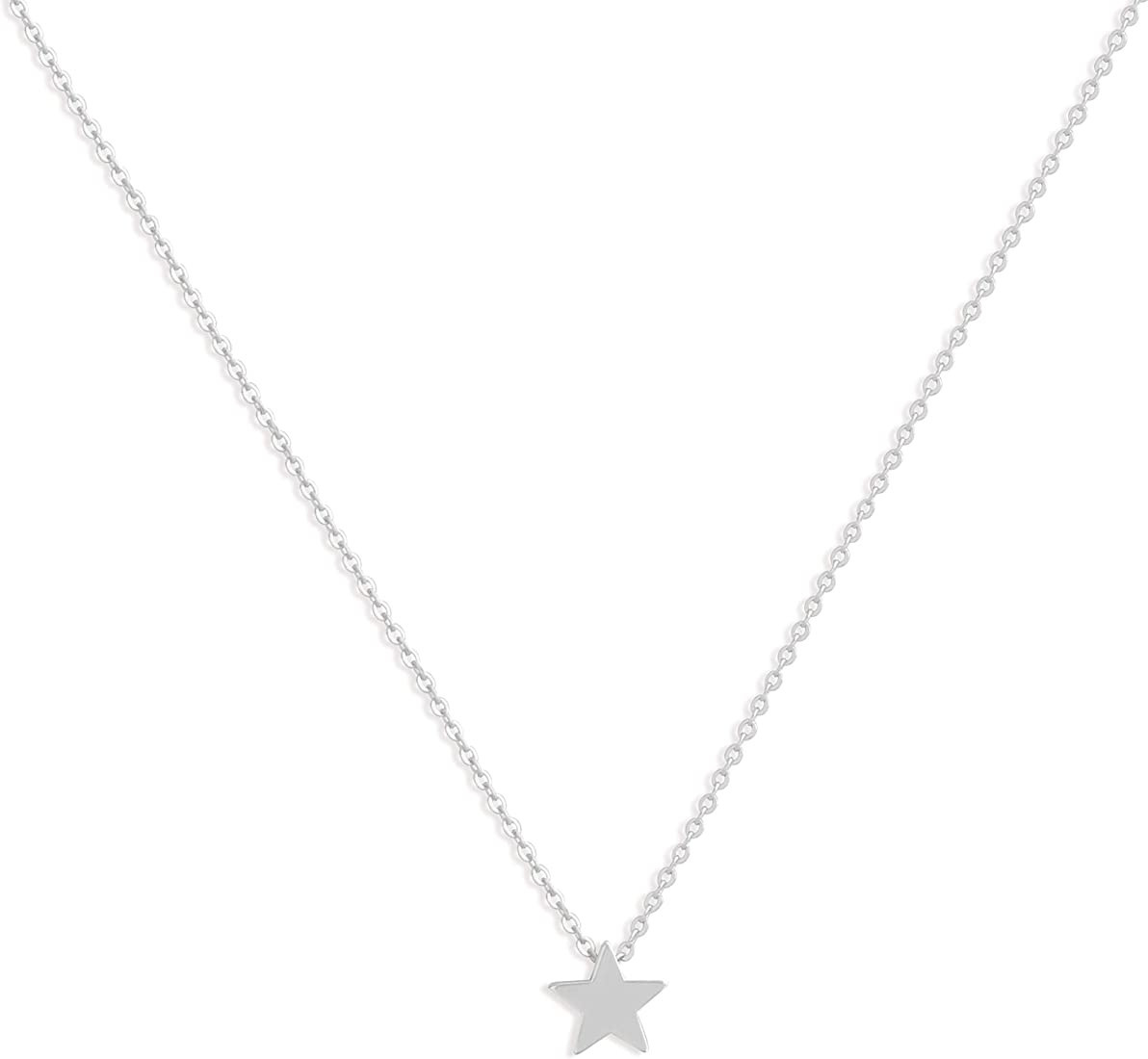 Valloey Rover Tiny Dot Pendant Necklace,Dainty 14K Gold Plated Sterling Silver Round Dot Circle C... | Amazon (US)