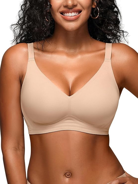 Seamless Jelly Bras for Women No Underwire - S-2XL Wireless Comfortable Everyday Bralettes Breath... | Amazon (US)