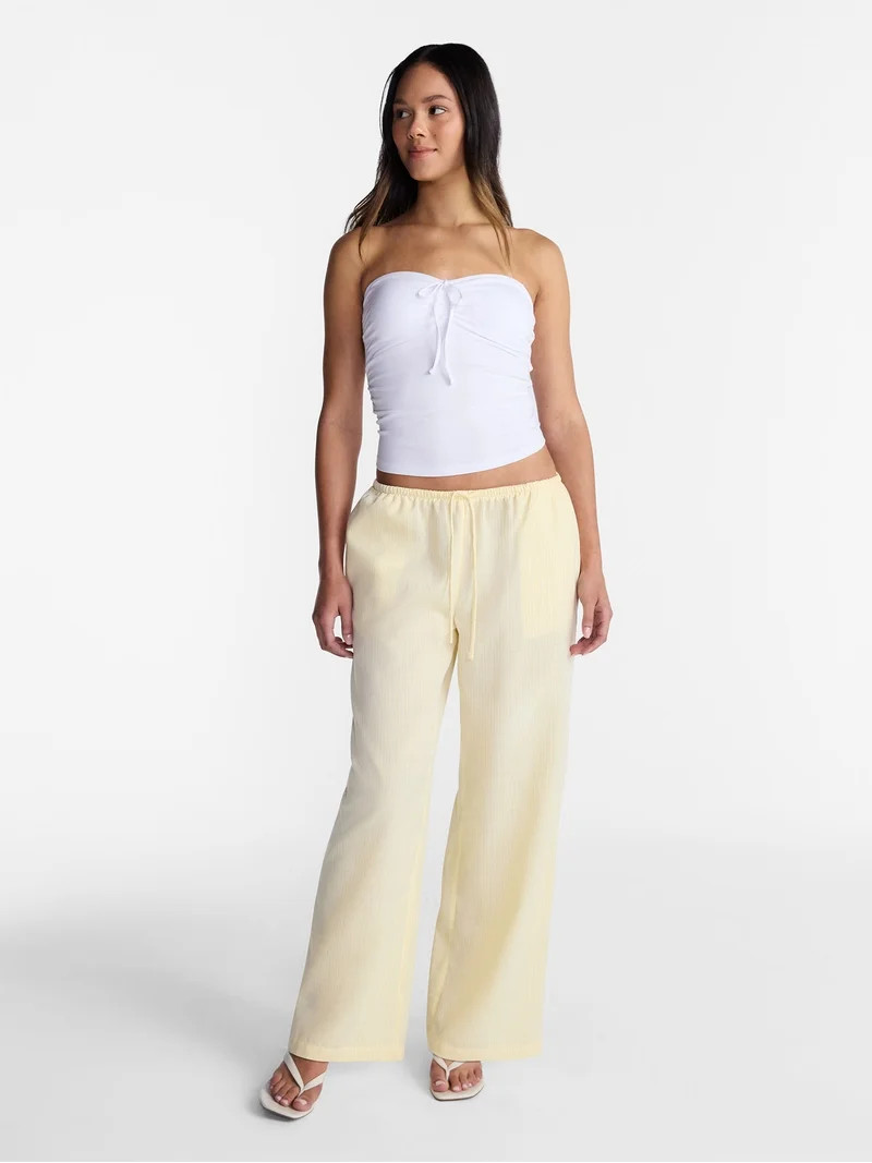 No Boundaries Drawstring Beach Pant, Women's and Women's Plus | Walmart (US)
